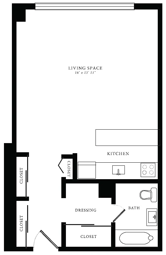 Floor plan Tier 10 (Studio)