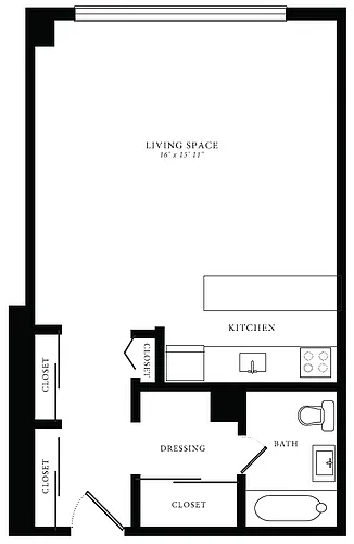 Floor plan Tier 10 (Studio)