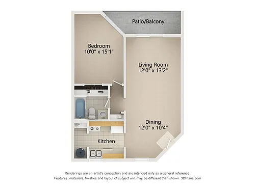 Floor plan A2 - Renovated