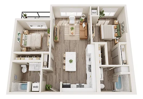 Floor plan B5 Two Bedroom