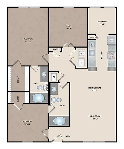 Floor plan B3 STUDY