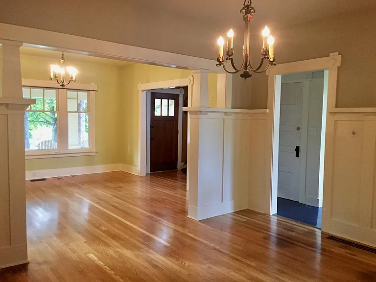 Dining room looking into living room