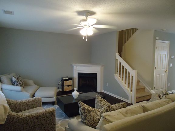 living room with fireplace