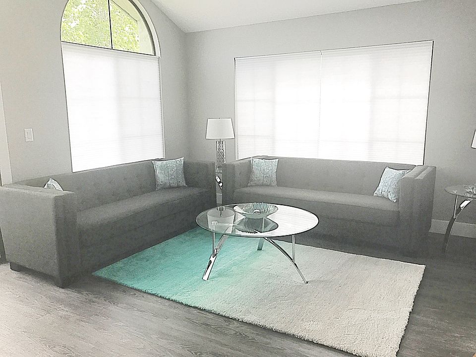 Living room with large windows.