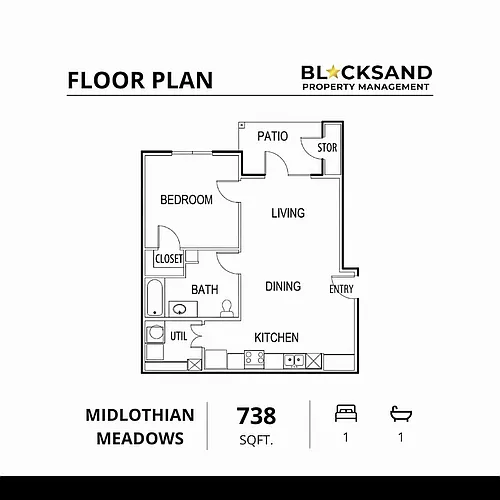 Floor plan 1 Bedroom
