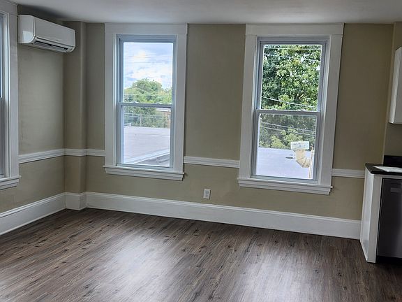 Living room open to kitchen, great views