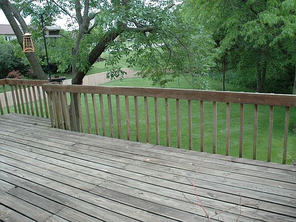 Large deck for cooking out