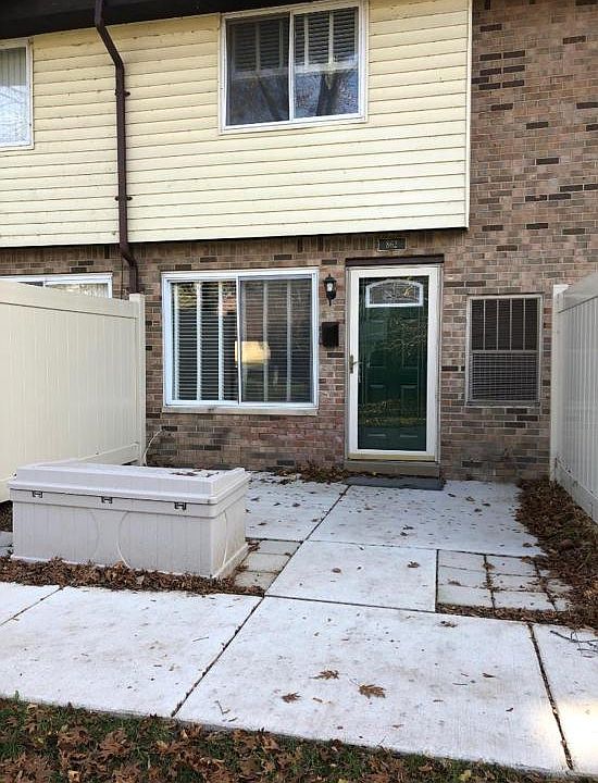 Private Patio with storage bench.