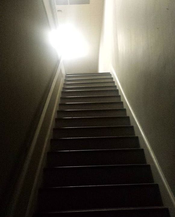 Stairs up to apartment.