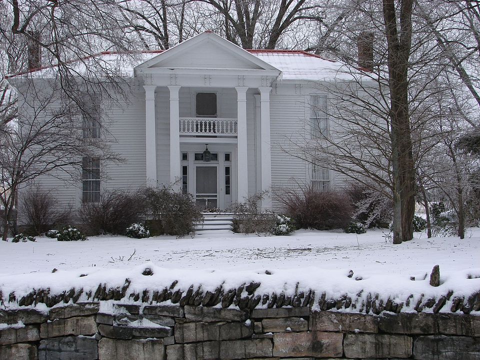 home front and stone fence