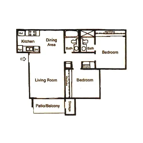 Floor plan 2x2C