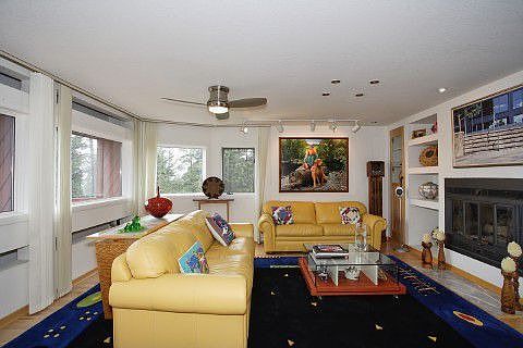 Family room with walk out to front deck