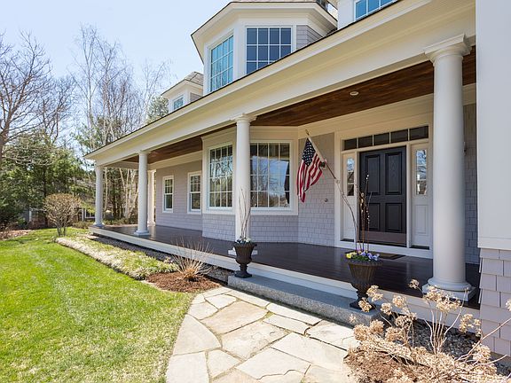 Expansive mahogany deck