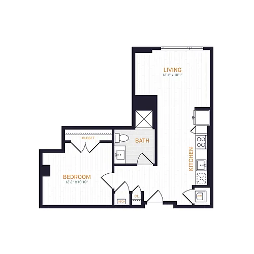 Floor plan J3.1 | 1 Bed | 1 Bath