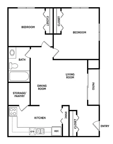 Floor plan 2 Bedroom