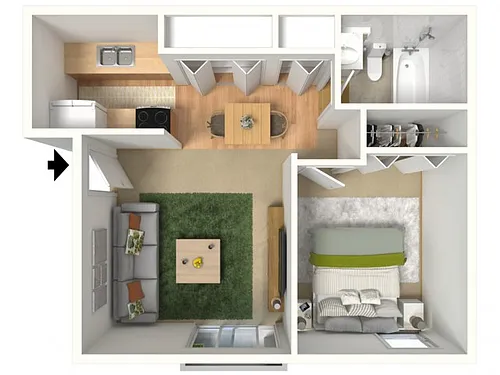 Floor plan One Bedroom