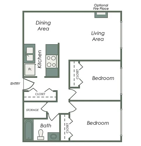 Floor plan 2 Bedroom