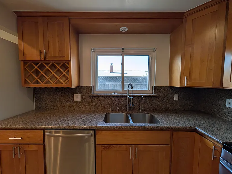 Kitchen window.