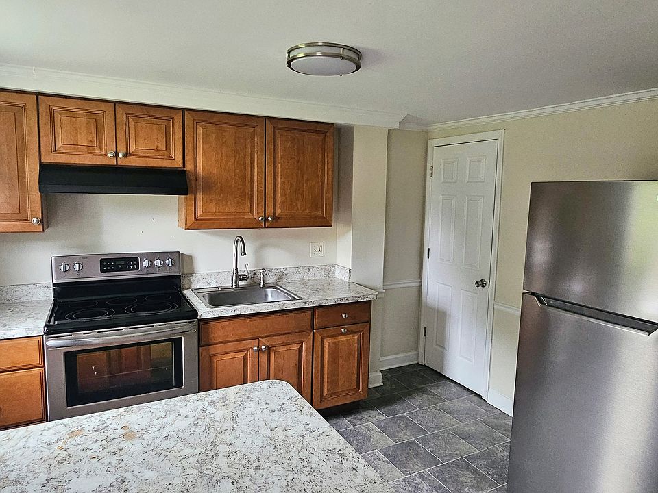 Brand new stainless steel refrigerator.