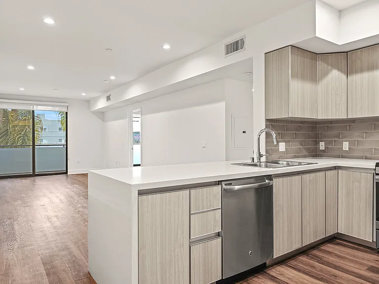 Open-Concept Kitchen, Dining, and Living Room Areas