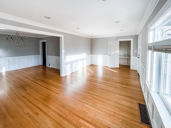 Main floor. Open floor plan with adjoining living and dining room and a coat closet.