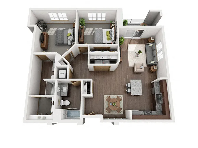Floor plan 2X2 R