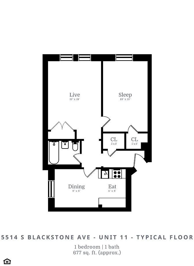 Floor plan 1 Bed|1 Bath (B2)