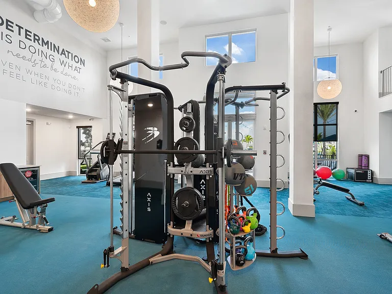Two-Story Fitness Center with Cardio, Resistance & Free Weights