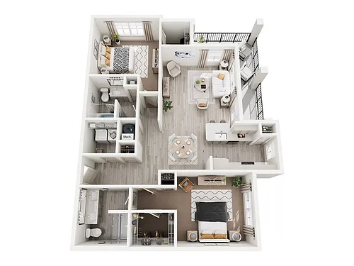 Floor plan B2 - 2X2