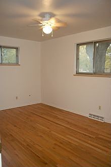 Bedroom with hardwood