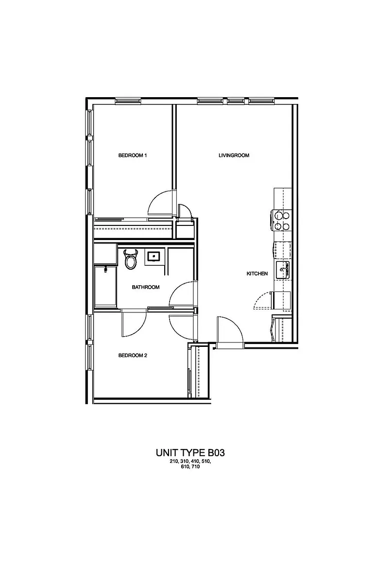 Floor plan Two Bed
