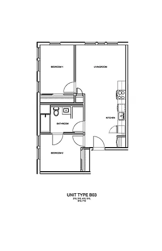 Floor plan Two Bed
