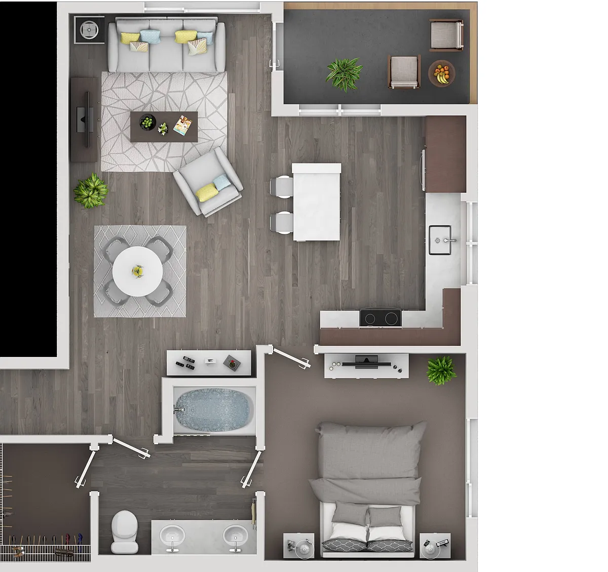 Floor plan 1/1 X-Large