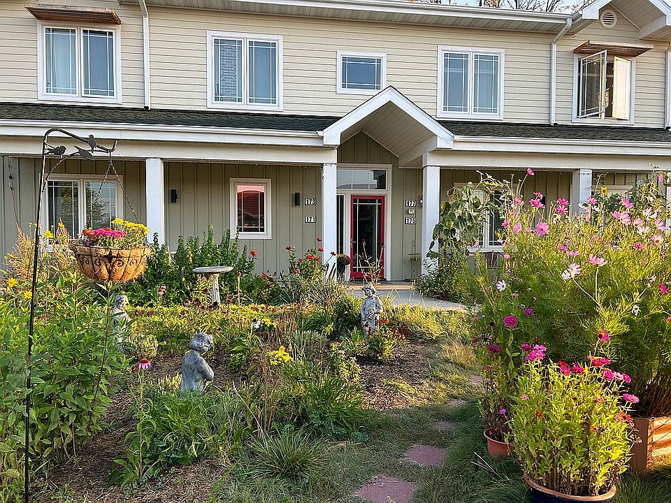 The front of the building