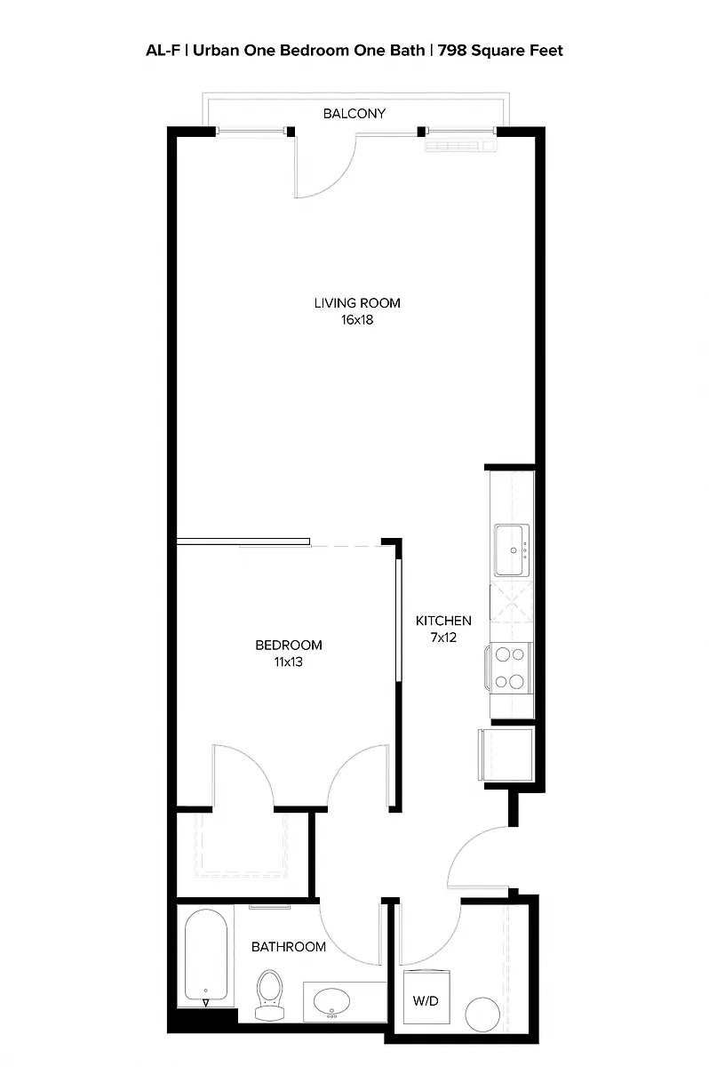 Floor plan Urban 1x1 J