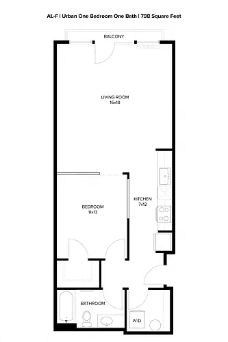 Floor plan Urban 1x1 J