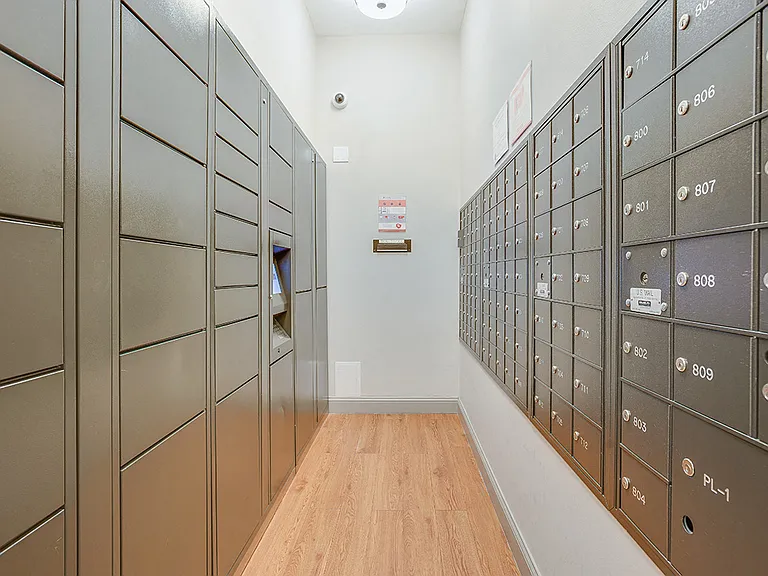 Mail room and package lockers