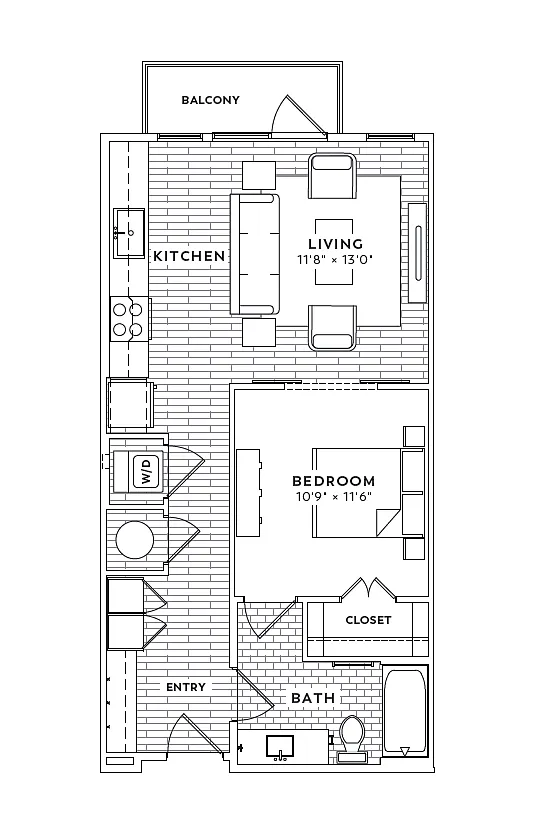 Floor plan A2 1614 Unfurnished