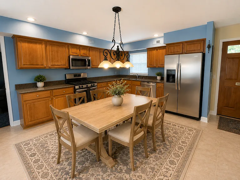 Main level eat in kitchen