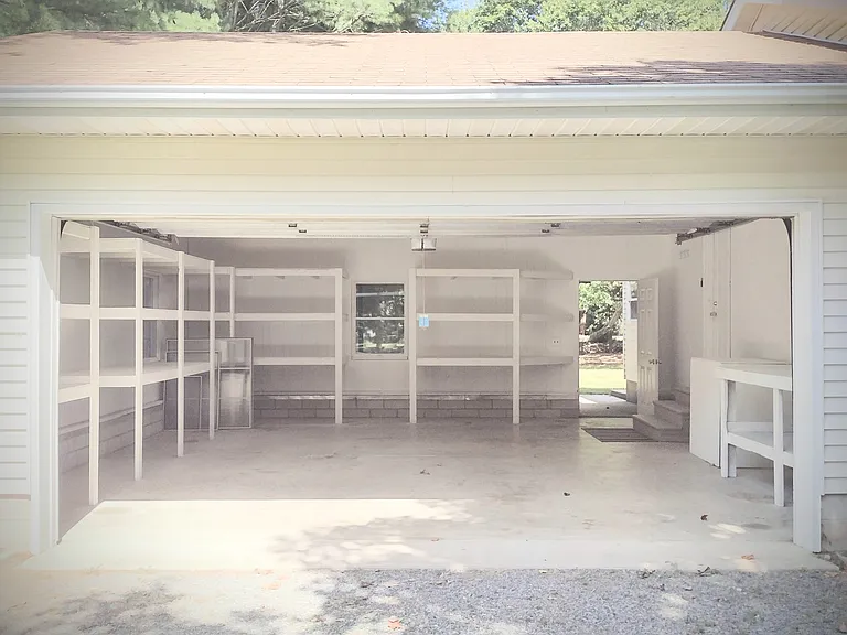 Spacious two car garage with plenty of storage