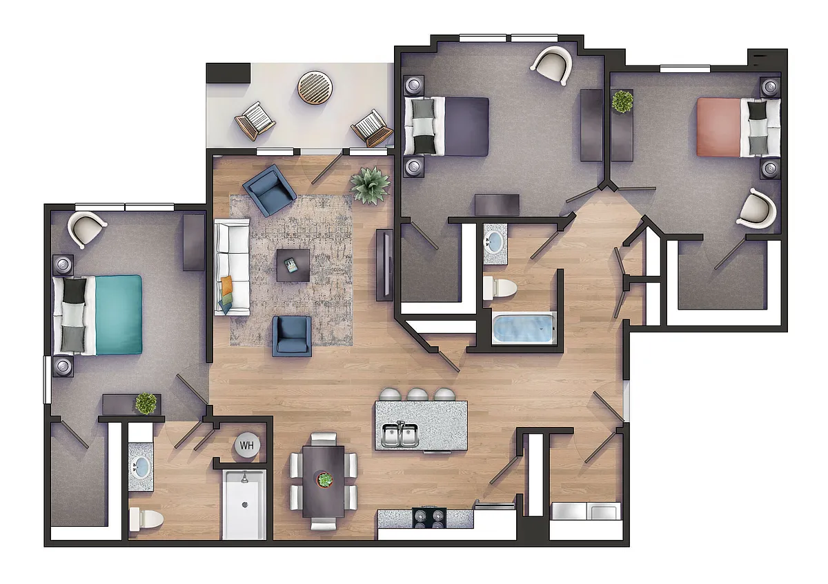 Floor plan 3 Bedroom Encore