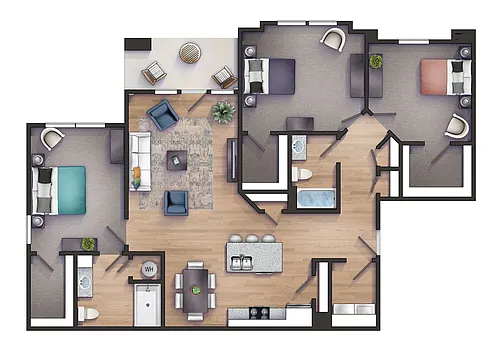 Floor plan 3 Bedroom Encore