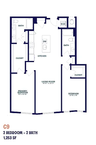 Floor plan Nita Two Bedroom C9