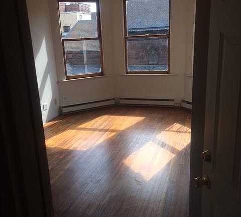 Living room with bay window