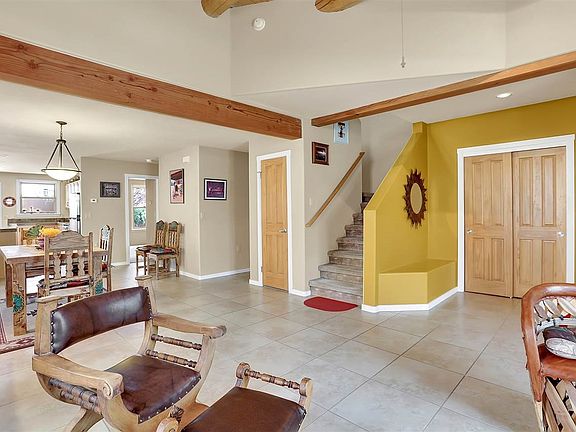Brightly colored access walls throughout