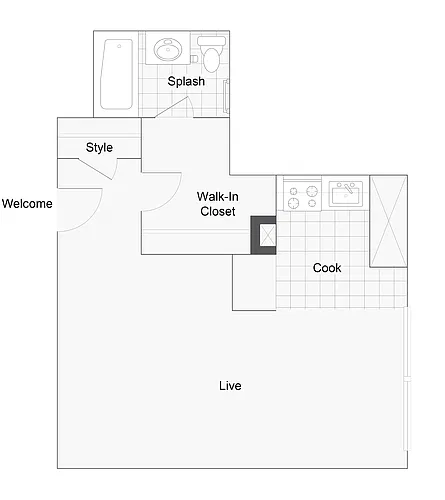 Floor plan Studio - D