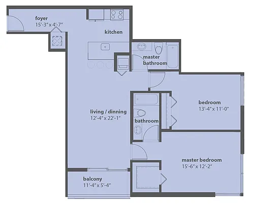 Floor plan 2-2A