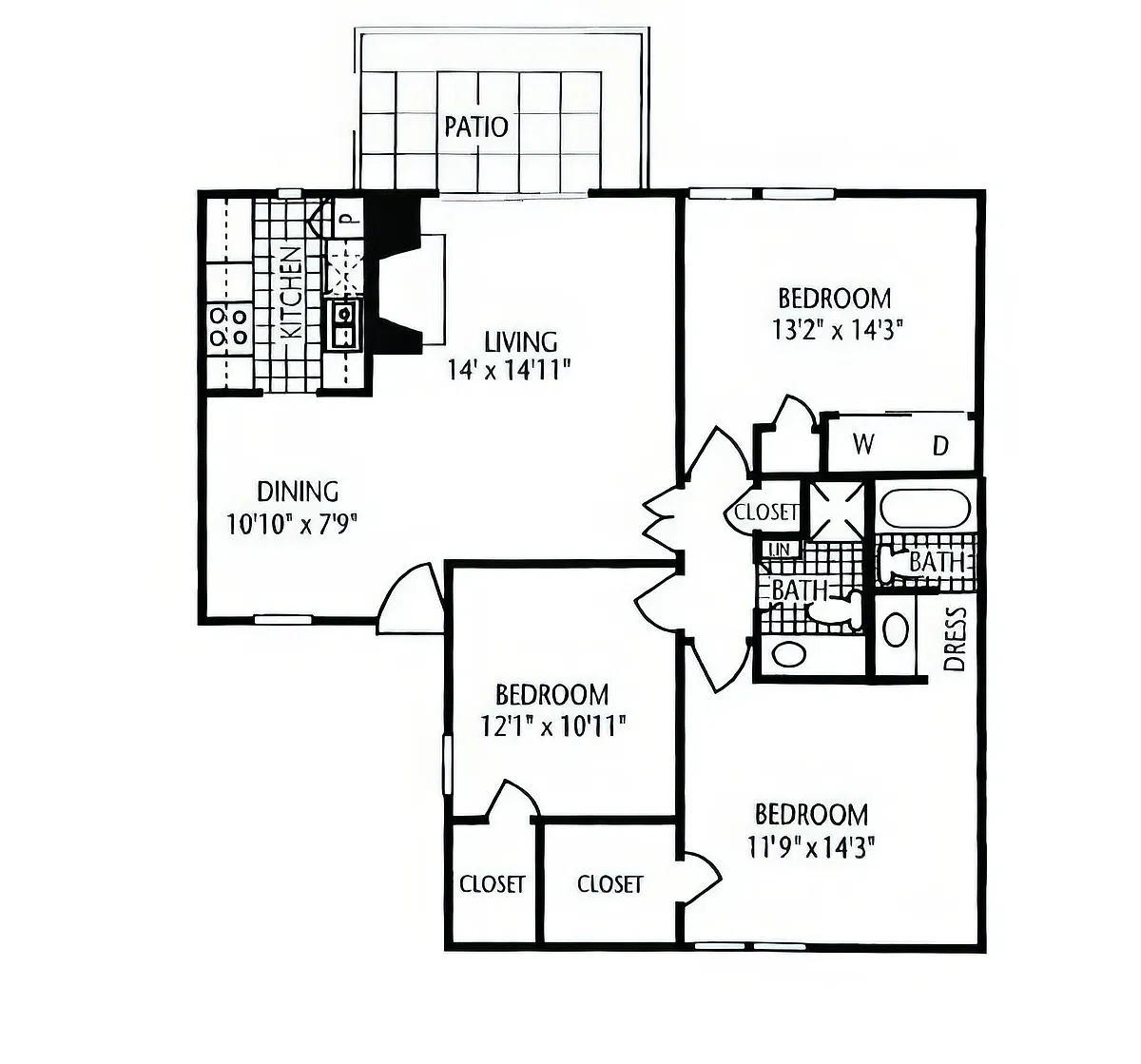 Floor plan 3X2 Flat
