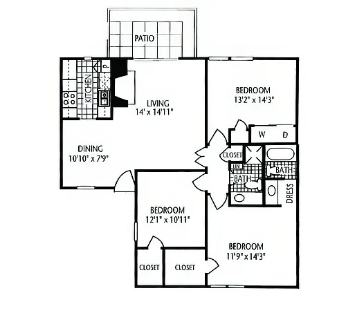 Floor plan 3X2 Flat