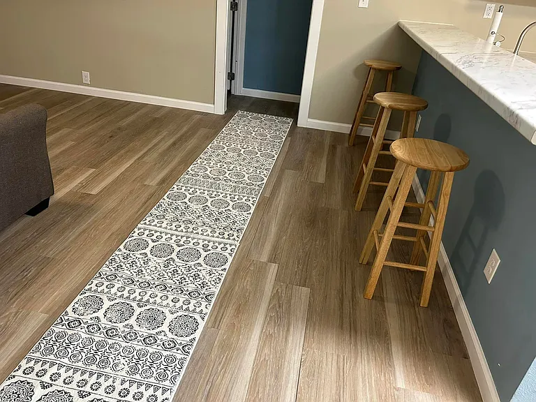 Hallway and bar.